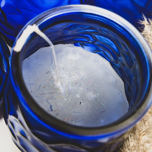 Cobalt Blue Candle Set of 4 Boho Wedding Decor - Picture 5 of 6